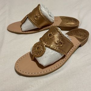 Rose Gold Jack Rogers Sandals size 9.5 NIB